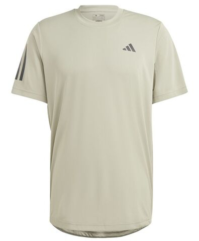 Мужская теннисная футболка Adidas Club 3-Stripes Tennis Tee - silver pebble