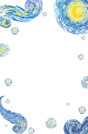 Əlfəcin \ Закладка \ Bookmark Şeffaf Ayraç 12 - Van Gogh  (12,5X19 sm)