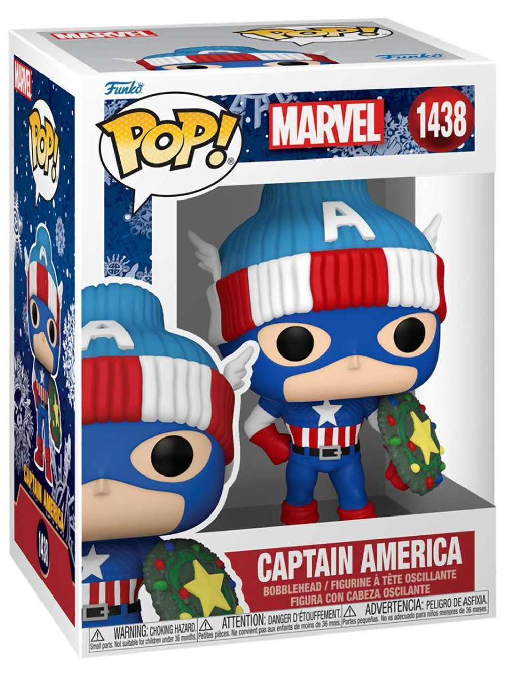 Фигурка Funko POP! Bobble Marvel Holiday S4 Captain America (1438) 80032