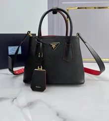 Сумка Prada Double Mini из сафьяновой кожи
