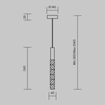 Подвесной светодиодный светильник Maytoni Selemo MOD328PL-L3CH3K