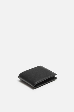 ZARA КОШЕЛЕК С РЕЛЬЕФНЫМ УЗОРОМ, ЧЕРНЫЙ