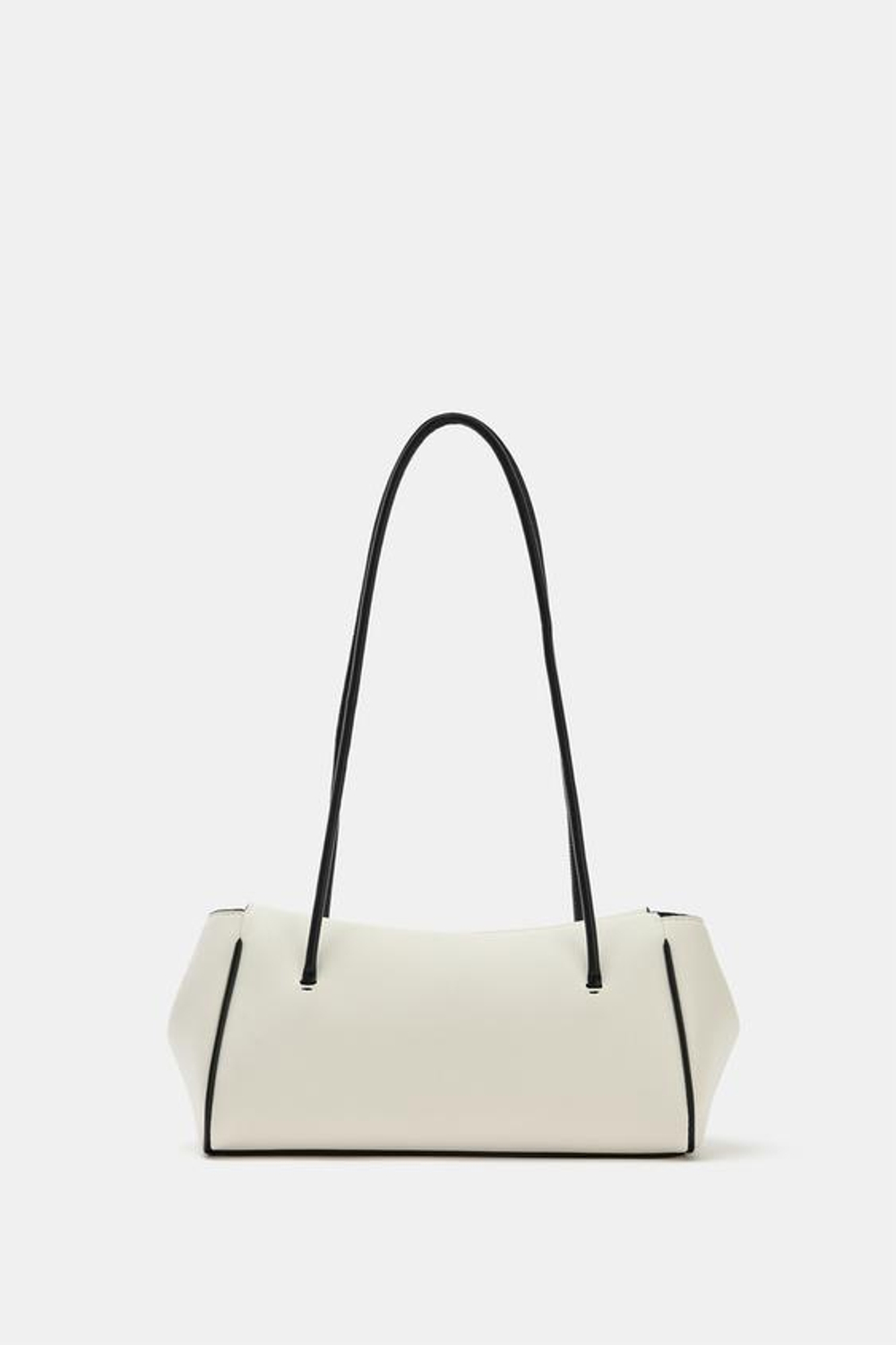 ZARA ПРЯМОУГОЛЬНАЯ СУМКА С ПЛЕЧЕВЫМ РЕМНЕМ, БЕЛЫЙ