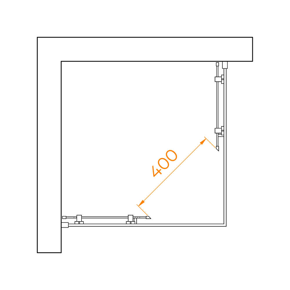 Душевой уголок RGW PA-030 (Прозрачное, 700x700)