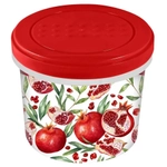 Банка с завинчивающейся крышкой Asti 0,7л с декором (красный)