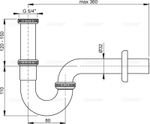 Сифон для умывальника AlcaPlast A4320