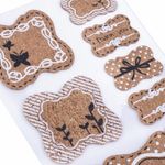 Наклейки пробковые для скрапбукинга и декора ТАБЛИЧКИ, 7 штук с рисунком Вид 2, ОСТРОВ СОКРОВИЩ, 662282