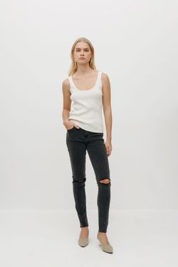 Джинсы скини (For sk8 girl), серые