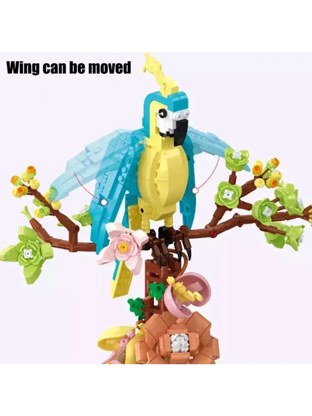Конструктор Попугай в цветах 1162 детали