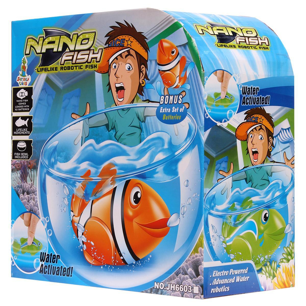 Игрушка на бат. Рыбка, коробка