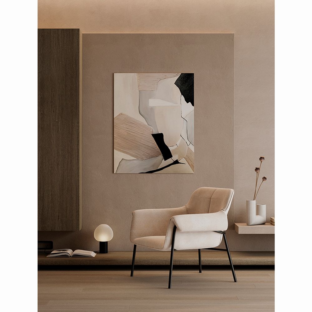 Лаунж-кресло Aline, шенилл, серо-бежевое