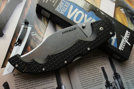 Складной нож Cold Steel 29AXV XL Voyager Vaquero c клинком из стали AUS-10A, рукоять Grivory (Griv-Ex)