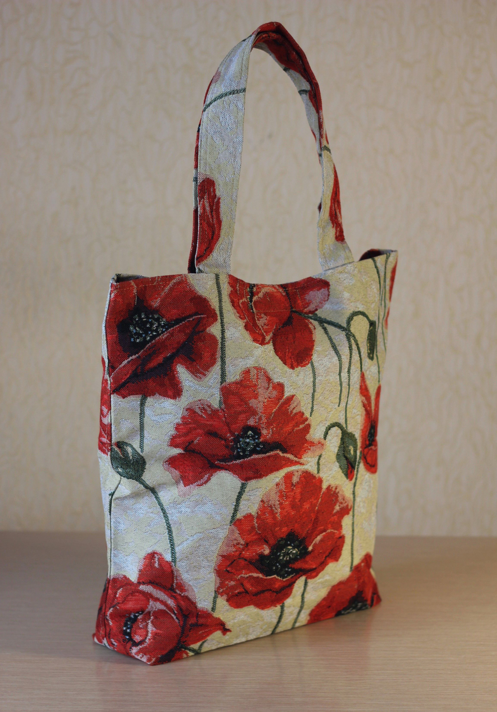 Гобеленовая сумка Маки (39х39х12)