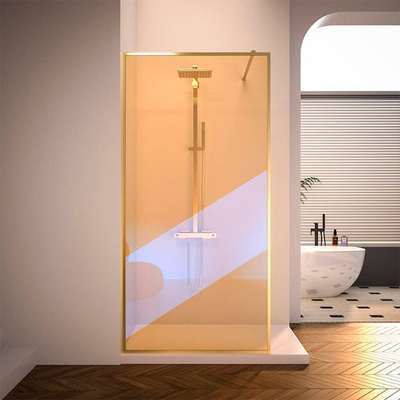 Душевая перегородка Veconi Korato KR-81GC, 900x2000, брашированное золото, хамелеон