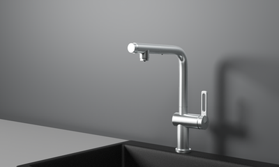 Granula GR-8169, НЕРЖ, СМЕСИТЕЛЬ КУХОННЫЙ С ВЫДВИЖНЫМ ИЗЛИВОМ