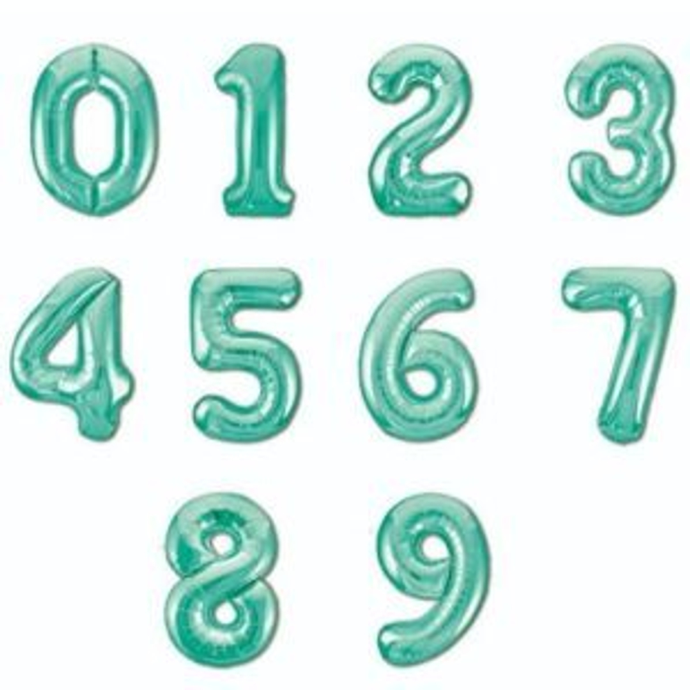 Цифра 6 Бирюзовый 40" ж77