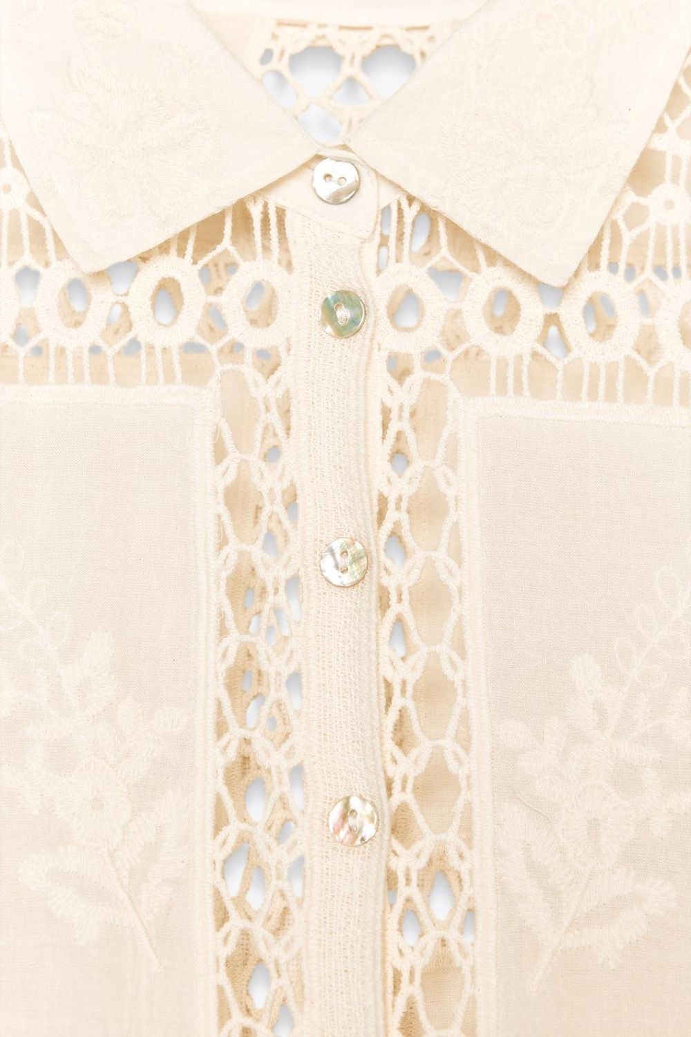 Блуза с деталями из кружева кроше — zw collection