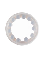 Эрекционное кольцо со стимулирующими шариками на поверхности (Цвет: белый)