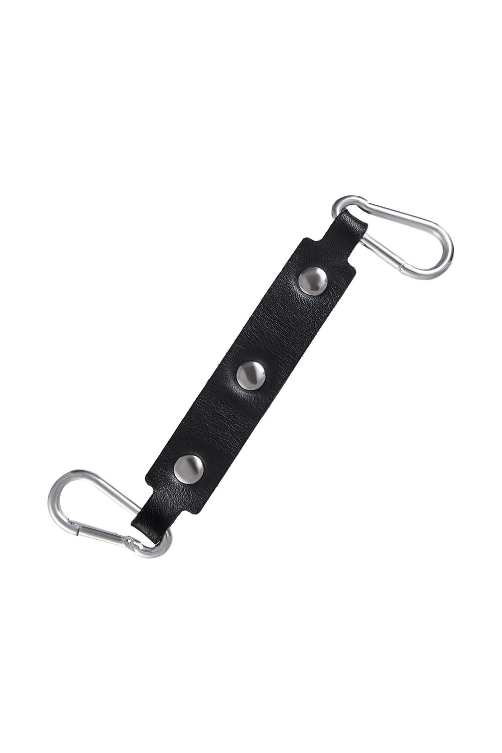 Черные кожаные однослойные оковы с контрастной строчкой (Цвет: черный)