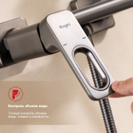 Гигиенический душ со смесителем Raglo R51.51.09, графит