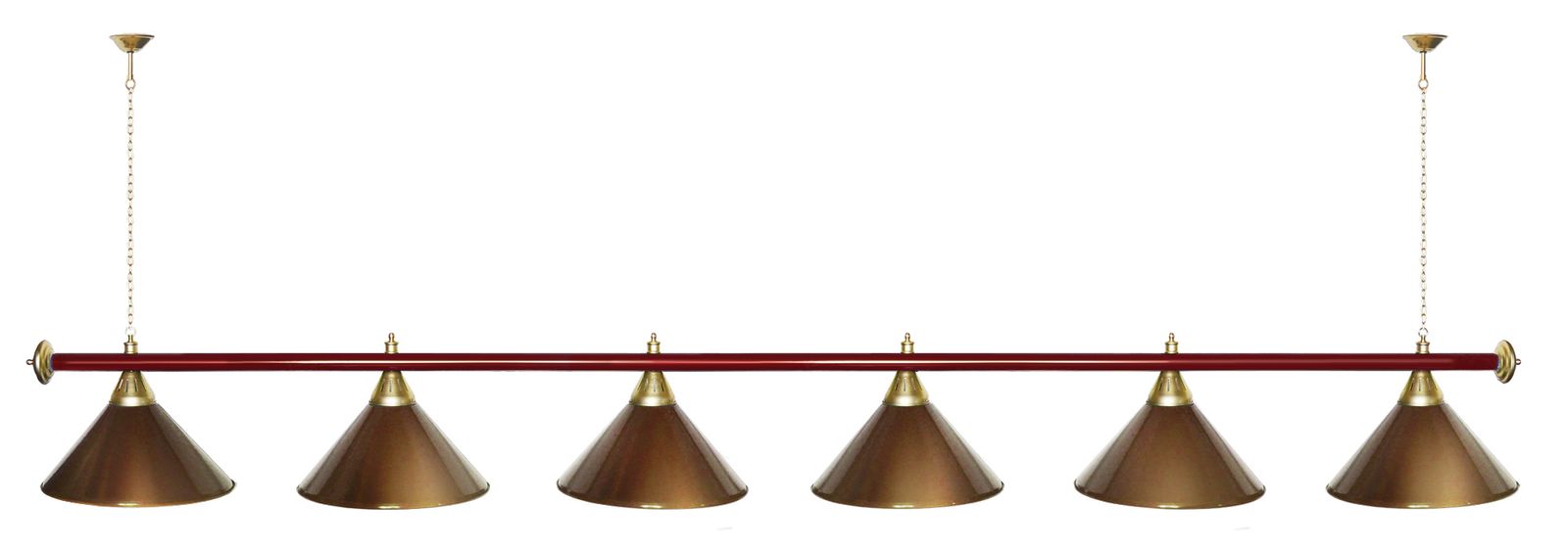 Лампа STARTBILLIARDS 6 пл. (плафоны золотые,штанга золотая,фурнитура золото) фото №89