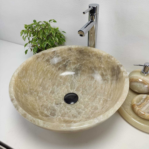 Раковина из оникса Bowl Grey Medium TinLip BO-61089 45*45*17