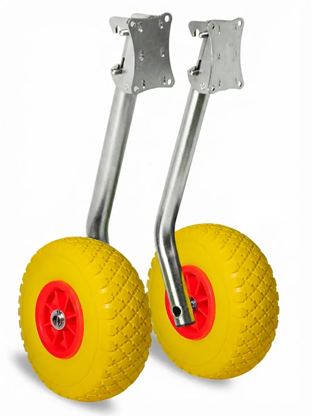 Транцевые колеса быстросъемные, для лодок с НДНД, бескамерные полиуретановые колеса, оцинковка