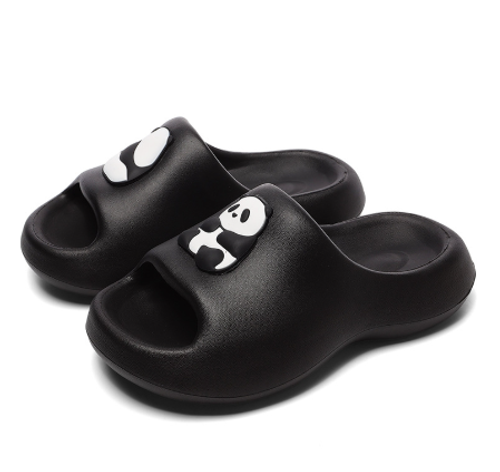 Шлепанцы "Панда", черные