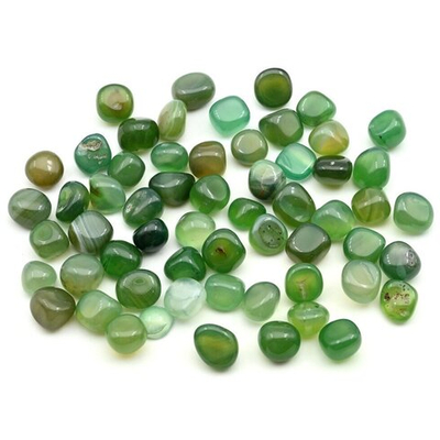 Агат зеленый галтовка, фракция 5-10мм, упаковка 100г