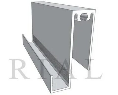 Рамка нижняя двери (5,9м)ОПТИМА Черный Soft Touch ПВХ