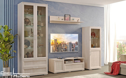 Гостиная Корвет люкс ясень шимо