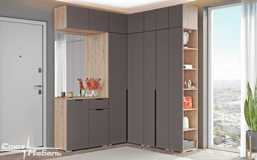 Модульная система "Мегаполис" графит софт