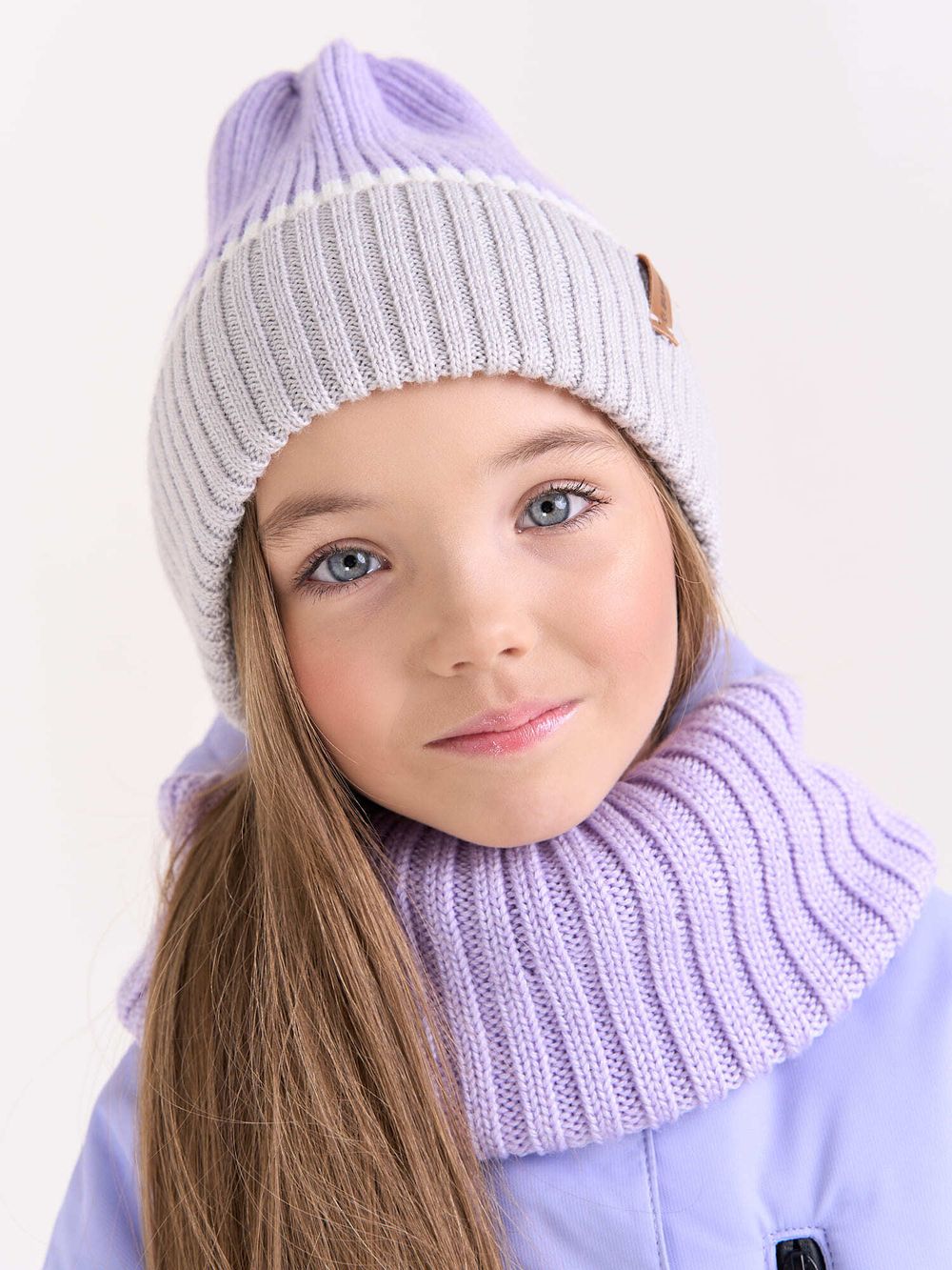 Шапка свечка из смесовой шерсти однослойная "Жемчуг"