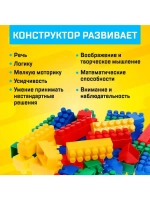 Конструктор пластиковый «Семицветик», 105 деталей