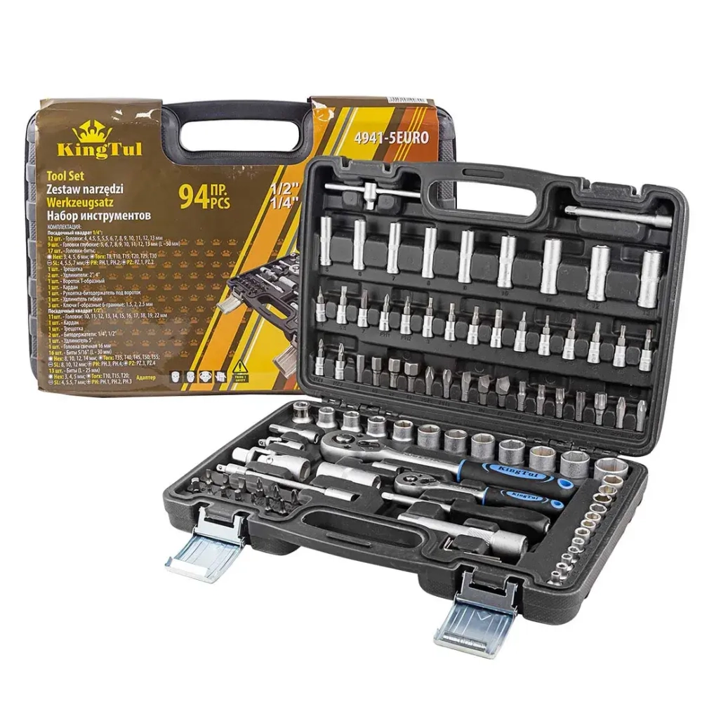 Набор инструментов 94пр.1/2'',1/4''(6гр.) KINGTUL KT-4941-5EURO