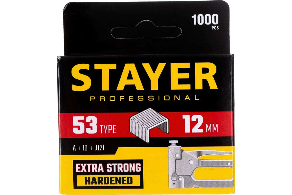 Скобы тонкие (1000 шт; 12 мм; тип 53) для степлера Stayer 3159-12_z02