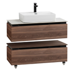 Мебель для ванной со столешницей и накладной раковиной Cezares SLIDER 100 Орех дымчатый SLIDER-1000-1C-SO-NA-P