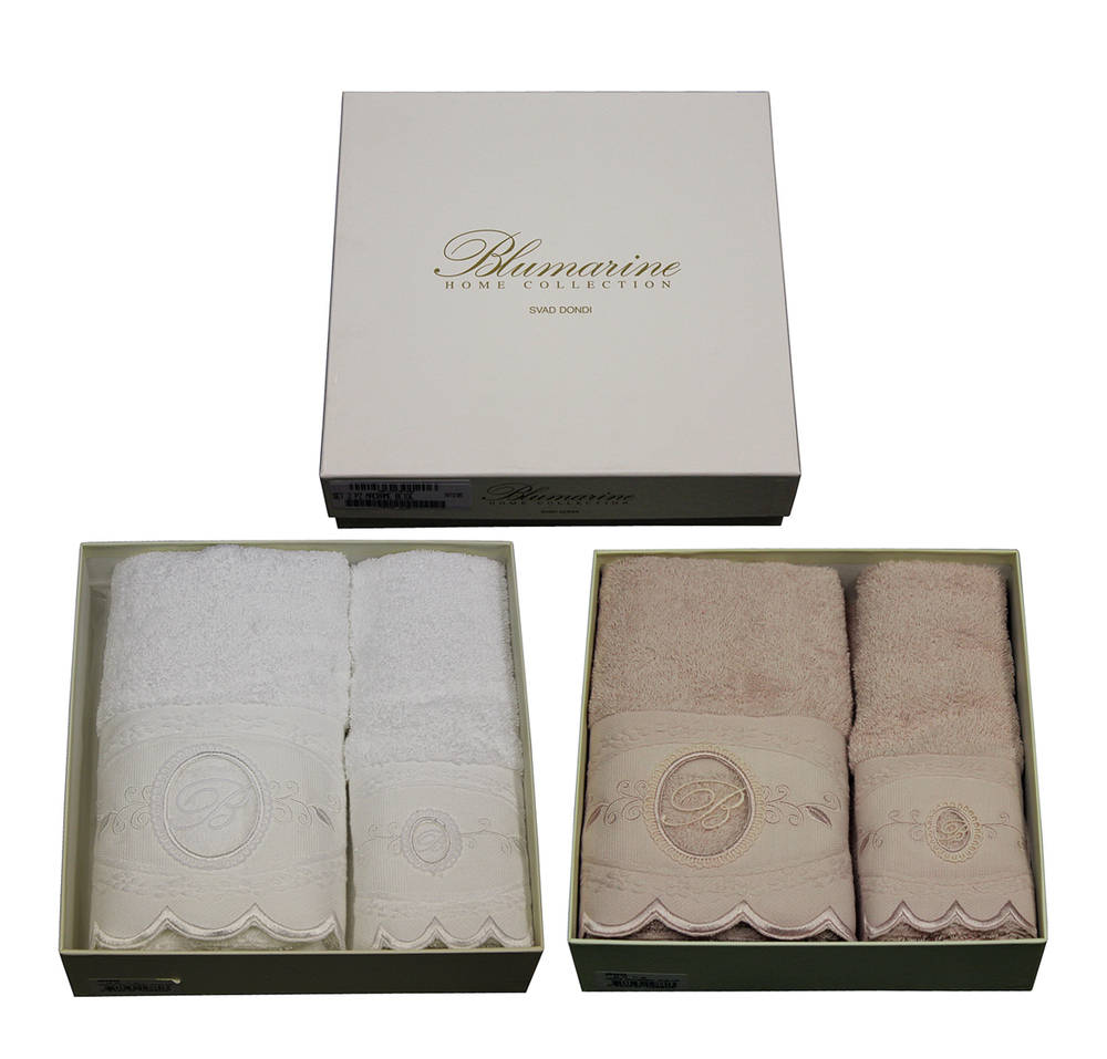 Набор полотенец 2 шт Blumarine Anjelica розовый Италия упаковка