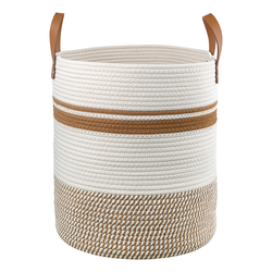 Корзина для хранения moen D35х40 см, бежевая/горчичная