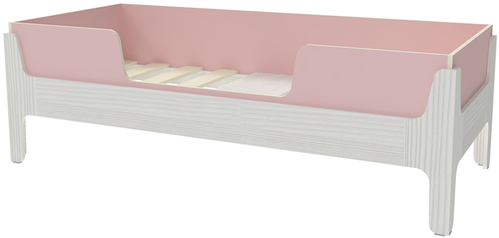 Кровать односпальная КарИВи Лотос  Белое Дерево Розовый