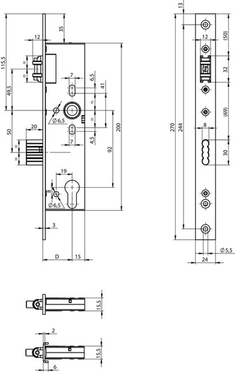 Стандартный проектный замок N1510