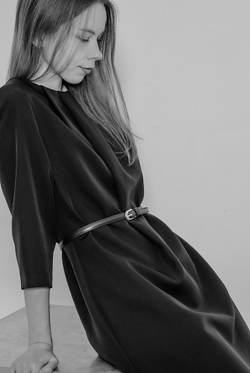 Платье женское 3445ЛП, темно-синий #89ТС053445ЛП