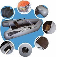 Надувная лодка Фрегат 300Е серая