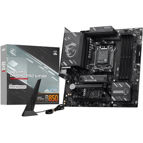 Материнская плата MSI B850M GAMING PRO WIFI6E (AM5/AMD B850/4xDDR5/2xPCI-Ex16/2xM.2/SB7.1/Wi-Fi/BT/GLAN/DP/HDMI/mATX)