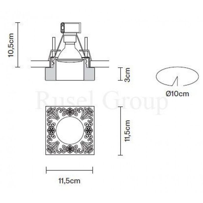 Встраиваемый светильник Fabbian FARETTI D27 F69 00