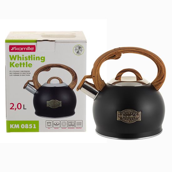 Чайник 2 л. из нержавеющей стали со свистком Kamille KM 0851