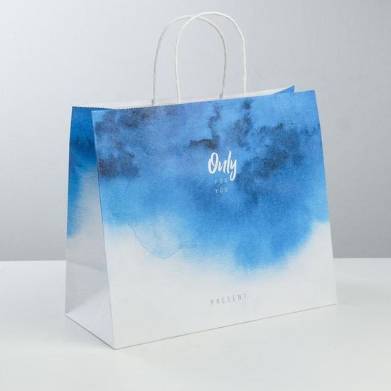 Пакет подарочный крафт Only for you, 32 × 28 × 15 см 3823506