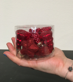 Набор елочных игрушек 14шт House of Seasons 14шт Шишка/Звезда/Елка Классический красный в прозрачной коробке