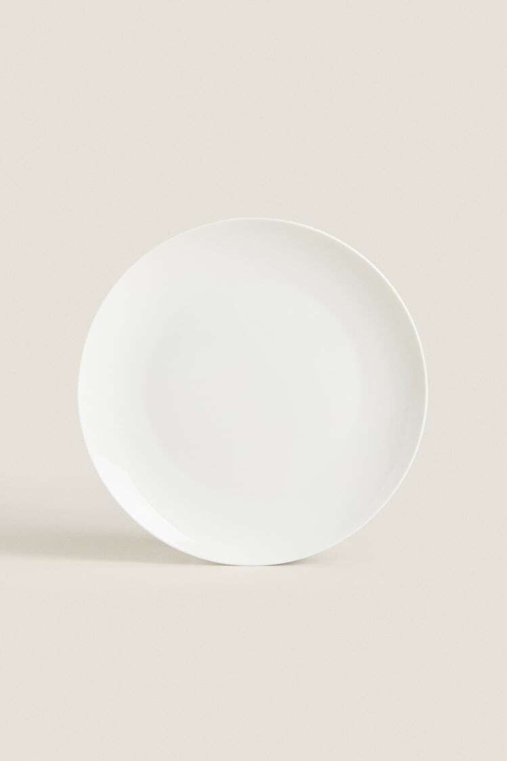 ZARA HOME ТОНКАЯ ФАРФОРОВАЯ ПЛОСКАЯ ТАРЕЛКА, БЕЛЫЙ