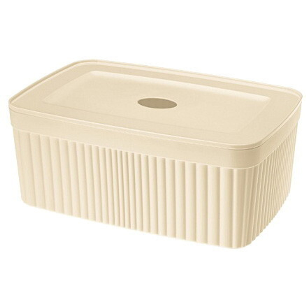 Лоток для хранения с крышкой «VELVET», бежевый, 23*15*9см, 2,5л